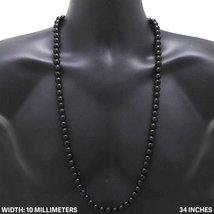 10mm Obsidian Beaded Necklace 34” - $48.99