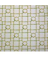 COVINGTON DINAH LIME GREEN LATTICE GEOMETRIC OUTDOOR INDOOR FABRIC BY YA... - $12.86