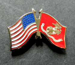 MARINE CORPS MARINES COMBO FLAG LAPEL PIN BADGE 1.25 INCHES USMC US - $5.68