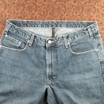 Haggar Enterprise WPL386 Men's Cotton Dark Wash Relaxed Fit Zip Jeans 36 x 32 image 2