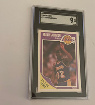 1989-90 Fleer Earvin Magic Johnson #77 SGC 9 MT Graded Basketball Card - £23.60 GBP
