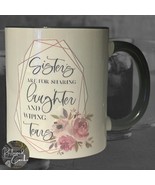 Sisters Sharing White and Black Coffee Mug Drinkware - $17.84 CAD