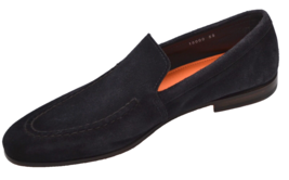 Santoni Daisy Men&#39;s Suede Blue Italy Penny Loafer Shoes Size US 12  EU 1... - $615.82