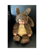1998 Anne Geddes Baby Squirrel Doll 8&quot; Plush Vintage Collectible Toy - $23.76