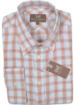 NEW $165 Hickey Freeman Crisp Oxford Shirt!  M  *Colorful Plaid*  *Light Weight* - £50.89 GBP