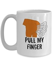 Pull My Finger - Novelty 15oz White Ceramic Funny Farting Mug - Perfect Annivers - £16.98 GBP