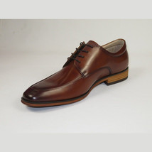 Men's Dress Shoes STEVE MADDEN Soft Leather upper Lace Up TASHER Tan image 4