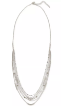 Style and Co Bead and Imitation Pearl Layered Strand Necklace - £14.85 GBP