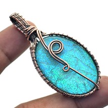 Australian Triplet Opal Gemstone Copper Wire Wrap Pendant Jewelry 2.40&quot; SA 1107 - £2.96 GBP
