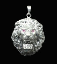 Loin Testa Argento Sterling Ciondolo Pendente Motociclista Collana Regalo - £81.14 GBP