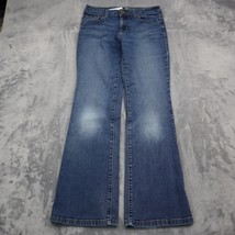 DKNY Jeans Pants Womens 6S Blue Denim Flat Front Mid Rise Bootcut Pockets - £20.14 GBP