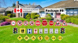 Cars and Road Signs Package – Traffic Light 16” Tall + Road Signs 14” Ta... - $65.00
