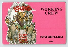 Aerosmith Pump Backstage Pass 1989 - 1991 Cloth Fabric Stagehand Crew Hard Rock - £20.73 GBP