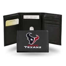 Houston Texans Wallet Trifold Leather Embroidered - $1,350.28 MXN