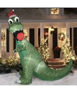 HUGE! Holiday Time T-Rex Christmas Inflatable with Ornament Dinosaur 8.5... - $108.89