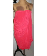 New Womens Adam Lippes NWT Silk Short Dress Red Drape Strapless 0 Party ... - £592.07 GBP