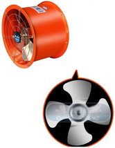 10&#39;&#39; Explosion-proof Axial Fan Cylinder Pipe Draft Fan Wall Mounted Vent... - £51.95 GBP