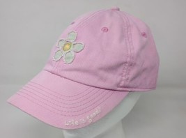 Life Is Good Hat Women’s Pink Daisy Casual Adjustable Baseball Cap One Size - £11.89 GBP
