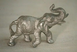 Vntage Spoontiques Pewter P73 Mini Circus Elephant Figurine Miniature Shadow Box - $12.86