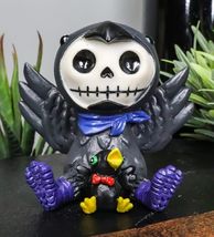Ebros Furrybones Leopold The Raven Hooded Skeleton Monster Collectible S... - $14.99