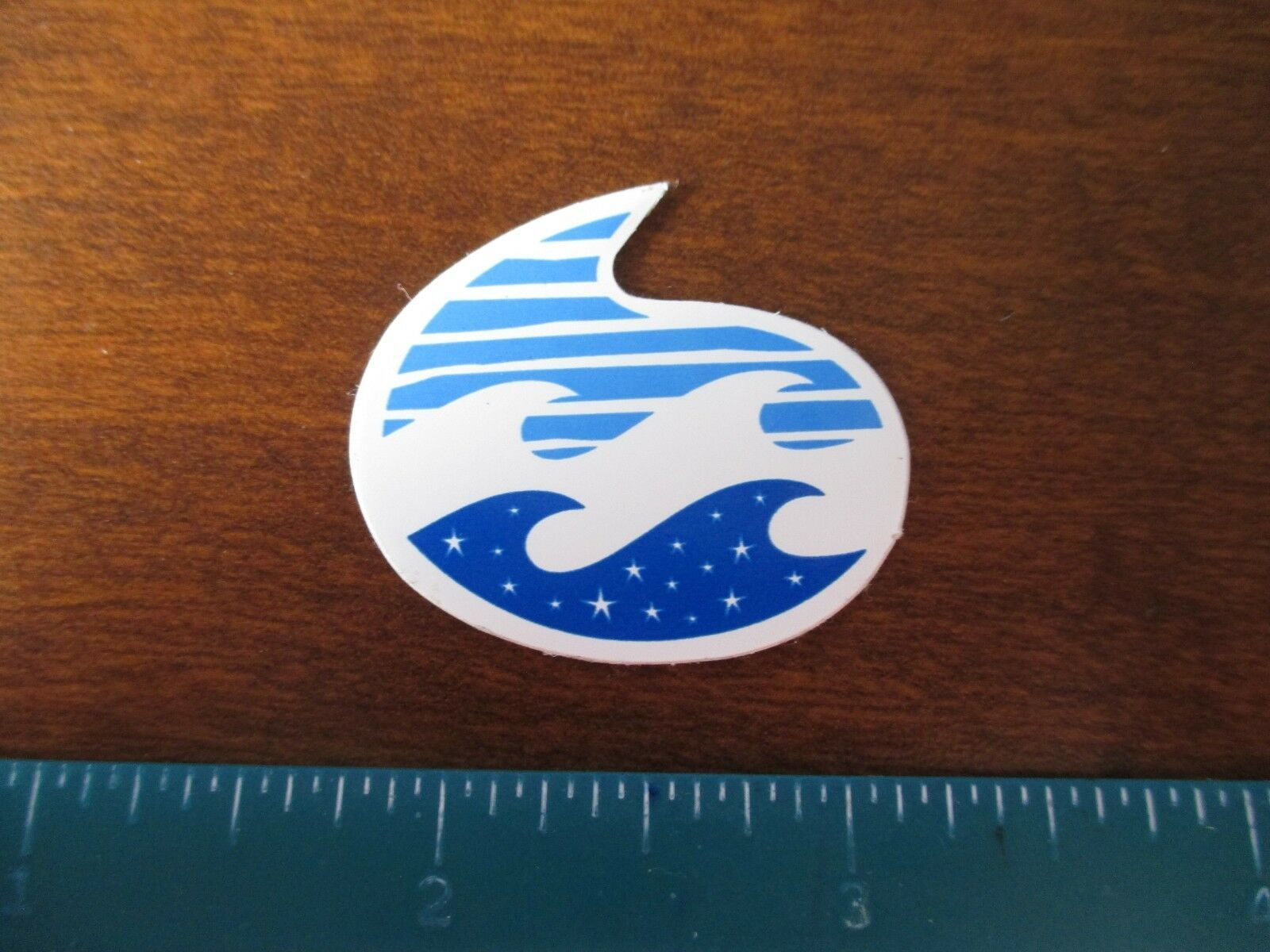 Authentic Little BILLABONG Sticker 1 1/2&quot; x 1 3/8&quot;  WAVE LOGO white with... - $0.98