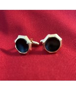 Hickok Goldtone Cuff Links w/ Black Stone Octagon J153 - $239.94 MXN