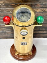 Brass Magnetic Binnacle Compass with Clinometer Marine Instrument Made in Japan - $1,490.77