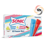 12x Packs Sonic Ocean Water &amp; Cherry Limeade Freezer Bars | 10 Per Pack ... - £26.58 GBP