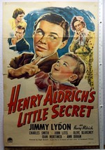 Antique Movie Poster Henry Aldrich’s Little Secret Jimmy Lydon 1944 27&quot; ... - $39.99