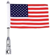 Motorcycle Flagpole Mount and USA Flag - $894.14 MXN