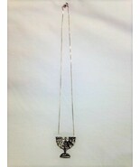 Silver and Marcasite Menorah Pendant/Brooch &amp; Silver Chain - $170.96 CAD