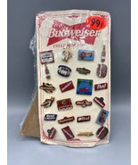 Vtg Budweiser Collector Pins Set Of 24 On Original Display Card 1998 - $34.74