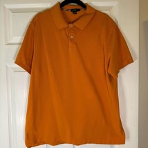 J. Crew Cotton Polo Shirt Orange Short Sleeve Men’s Size Large - $18.70