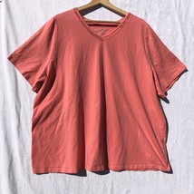 Catherines Size 2x 22/24W Peach Tee Shirt Short Sleeve Suprema Collection Cotton - £19.54 GBP