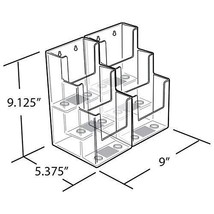 Azar Displays 2 Pc New Clear 3-Tier 6-Pocket Trifold Brochure Holder - £39.33 GBP