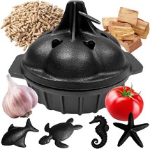 Small Cast Iron Smoker Roaster For Grill &amp; Cast Iron Fish, Sea Turtle,, ... - €38,55 EUR
