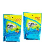 2 BAGS TRIDENT VIBES SOUR PATCH KIDS BLUE RASPBERRY 200 PIECES Sugar Free - $309.15 MXN