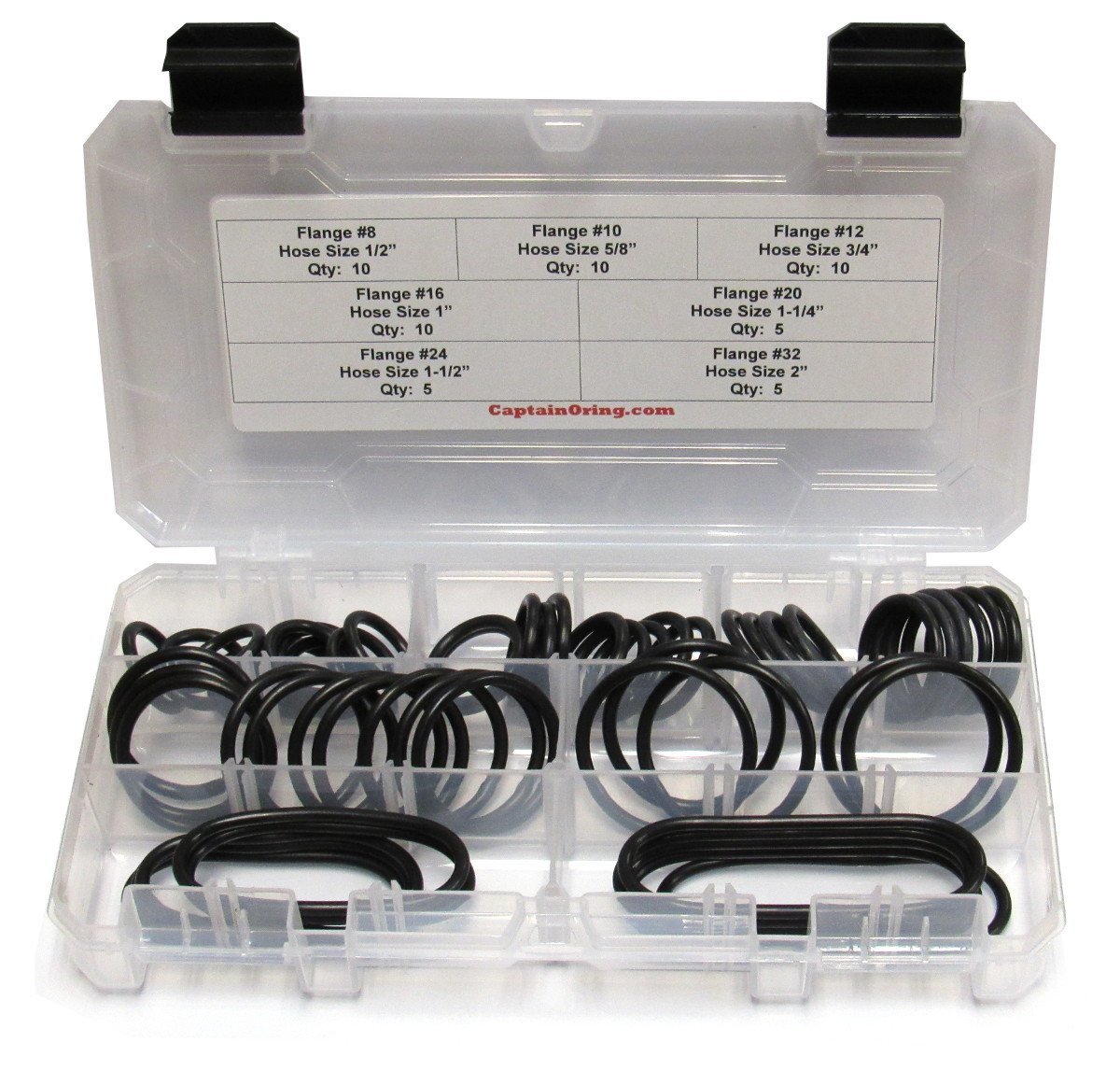 Captain O-Ring Flange Seal (Sae Code 61/62), Buna 90 / Bn90-55 Piece Kit - $39.99
