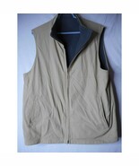 Weatherproof Unisex Size M Reversible Fleece Vest Grey / Tan - $39.98
