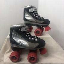 Roller Derby Youth FIRESTAR Sport Roller Skates Size Jr. 13 Black Sliver Red - $14.85