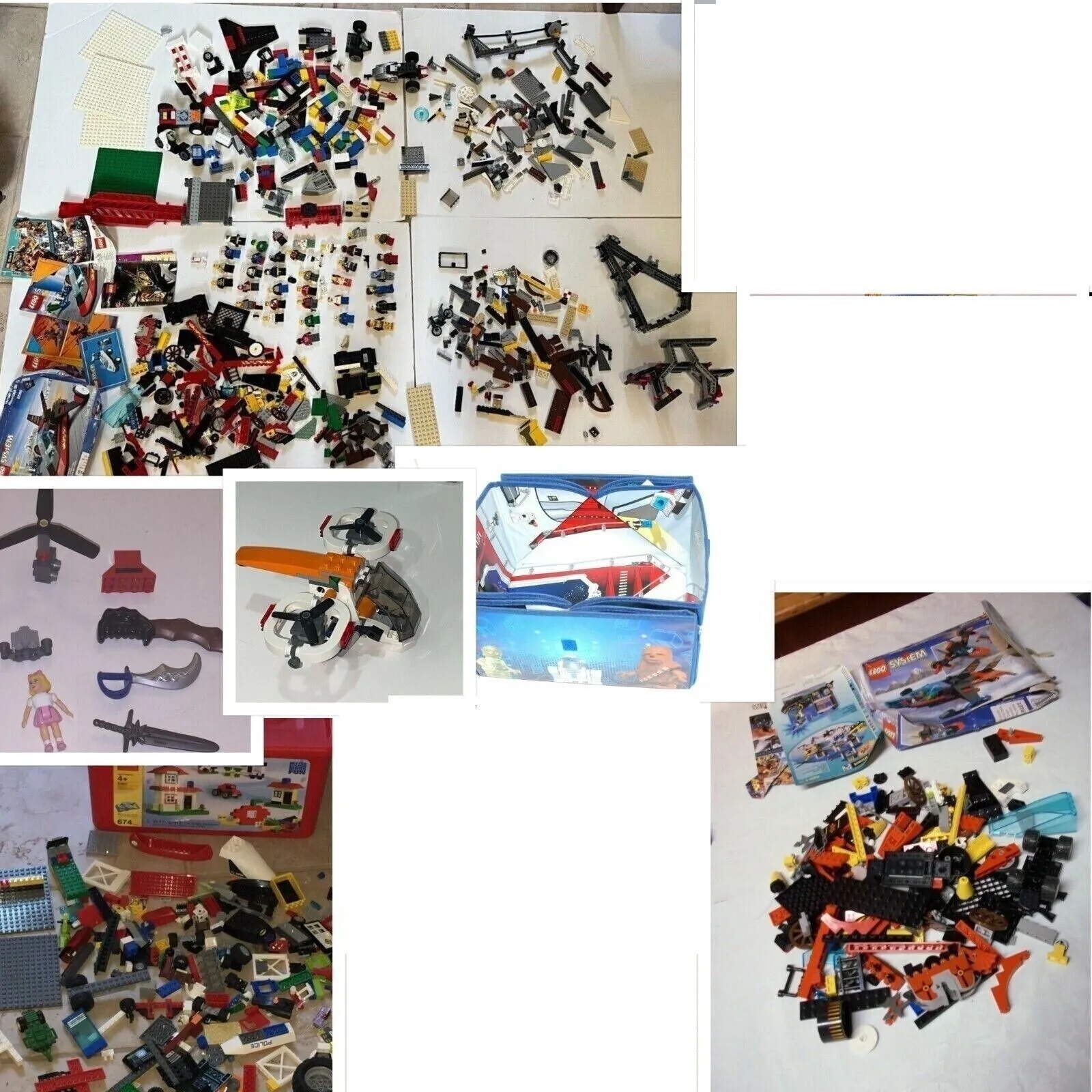 HUGE Lego Lot Star Wars Bin Brickmaster Bionicle Red tub Mixed Parts MINIFIGURES - $329.00