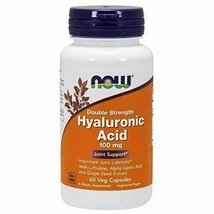 NEW Now Hyaluronic Acid Double Strength Joint Support 100mg 60 Veg Capsules - £19.83 GBP