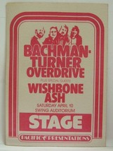 BACHMAN-TURNER OVERDRIVE / WISHBONE ASH - VINTAGE ORIGINAL 1970&#39;s BACKST... - $20.00