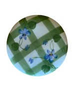 Andrea by Sadek Porcelain Candle Jar Topper Style H Green with Violets - £4.66 GBP