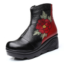 Size 35-40 New Ankle Women&#39;s Boots Winter Embroidery Shoes Woman Outdoor Western - £42.25 GBP