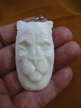 j-panther-10 white Panther wild Cat aceh bovine bone carving PENDANT fac... - £24.10 GBP