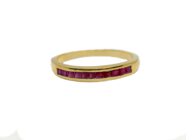 14K Gold Ruby Ring gold Natural ruby gold ruby Stacking ring Solid gold RubyRing - £314.43 GBP