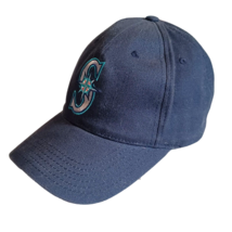 Seattle Mariners Hat Cap One Size Navy Blue 100% Cotton Adjustable - £6.96 GBP