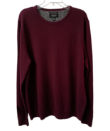 Nordstrom The Mens Shop Sweater Large Cashmere Crewneck Burgundy Preppy - £27.00 GBP