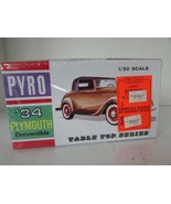 VTG PYRO LIFE LIKE CAR MODEL KIT 1934 PLYMOUTH CONVERTIBLE 1/32 NEW SEALED - $44.65